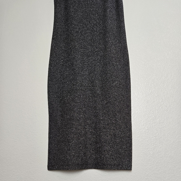 Zara Trafaluc 2017 Metallic Black Sheer Mini Slim Fit Dress Size Small - Picture 8 of 12